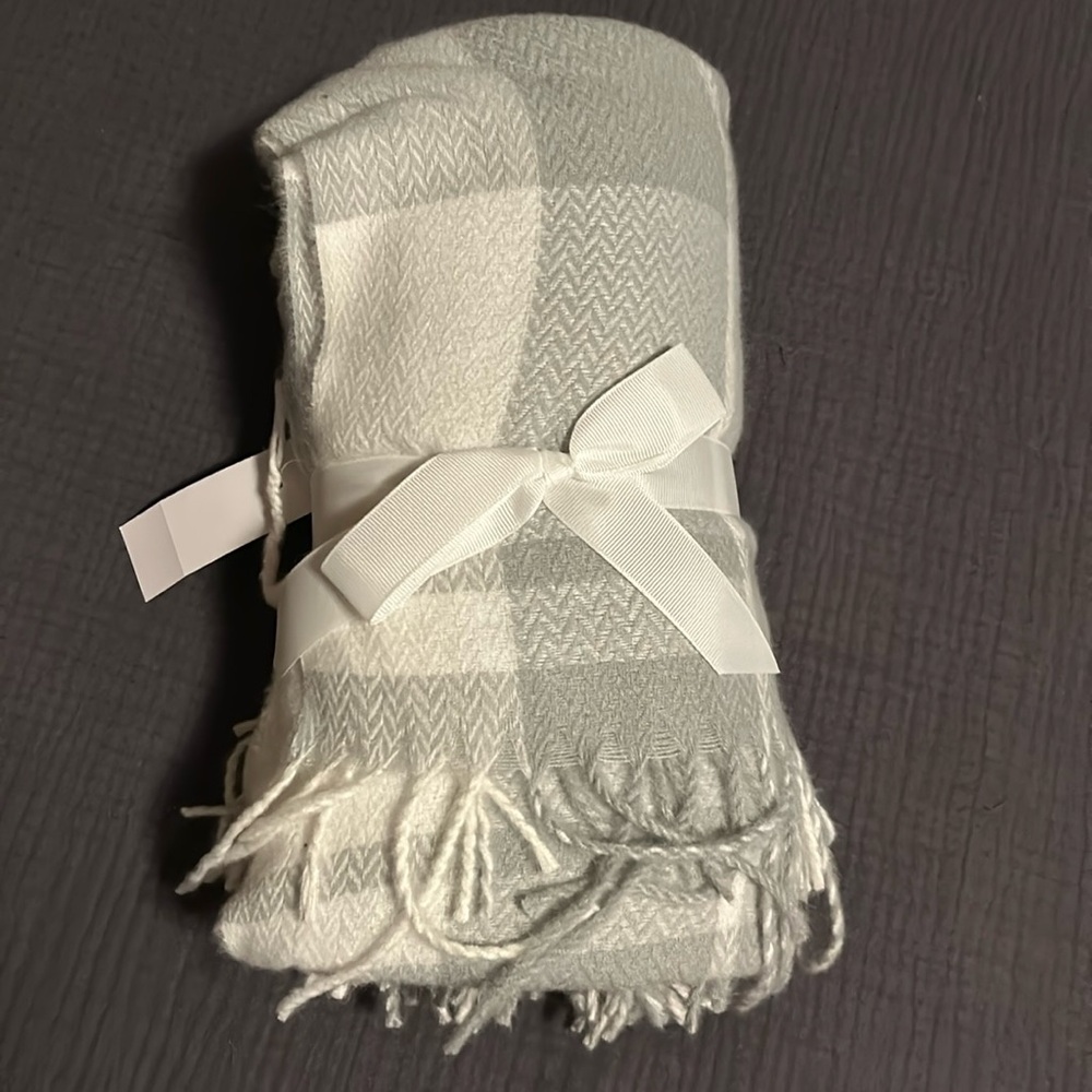 NWT Loft plaid throw blanket